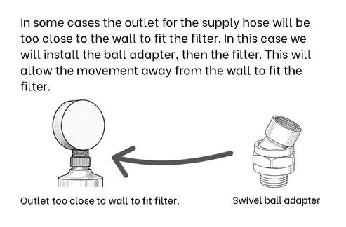 Swivel Adaptor For Shower Filter